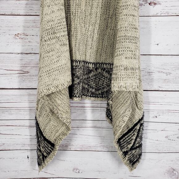 BCBGMAXAZRIA Women's Knit Wool Blend Metallic Open Cardigan Medium - Picture 5 of 12